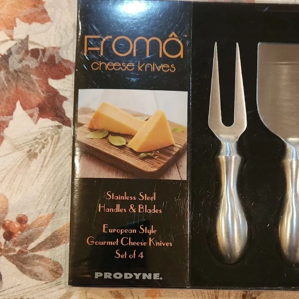 Froma Prodyne Gourmet European Style Stainless Steel Cheese Knives Set Of 4